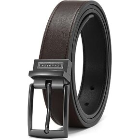 CHAOREN Most Size Boys Reversible Belt Easy to Use, Kids Leather Belt 1.25" Width, Dress Belt with Gift Box