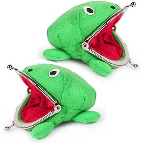 2 قطعة محفظة النقود المعدنية الضفدع ، لطيف الحيوان تأثيري الدعائم الضفدع المحفظة ، أنيمي الكرتون مانغا الفانيلا حامل العملة in Kuwait