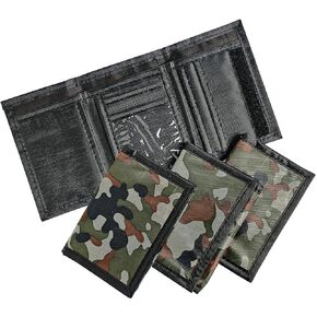 (1) - محفظة مموهة من النايلون بشريط فيلكرو ثلاثي الطيات للاولاد والصيد (1) in Kuwait