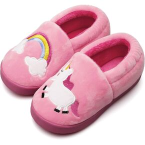 Plush Warm Slippers for Girls Boys Kids Toddlers Winter Fur Lined Indoor House Home Shoes in Saudi Arabia
