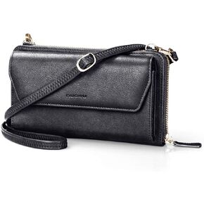 nuoku Womens RFID Wallet Purse Wristlet Crossbody Clutch with Zip Around 2 Strap in Saudi Arabia