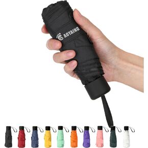 GAOYAING Travel Umbrella Mini Umbrellas for Rain Sun&Rain Lightweight Small UV Sun Umbrella Compact Suit for Pocket with Case (Non-Automatic)