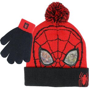 قبعة شتوية للأطفال الصغار من Marvel Spider-Man للأولاد وقفازات للأطفال الصغار للأولاد، قبعة صغيرة للأولاد الصغار وقفازات للأطفال الصغار