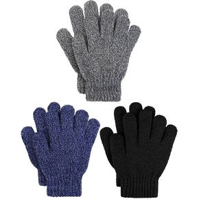 3 أزواج من قفازات الشتاء للأطفال من Cooraby، قفازات محبوكة دافئة من الكشمير السميك، قفازات الأطفال للطقس البارد in Kuwait