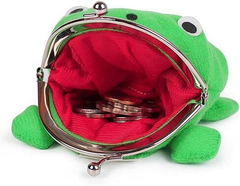 2 قطعة محفظة النقود المعدنية الضفدع ، لطيف الحيوان تأثيري الدعائم الضفدع المحفظة ، أنيمي الكرتون مانغا الفانيلا حامل العملة in Kuwait