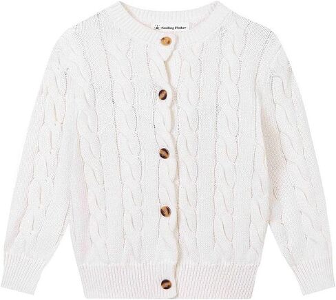 SMILING PINKER Boys Cardigan Sweater Toddler Cable Knit Long Sleeve Cotton Button Up Chunky Sweater Jacket in Saudi Arabia