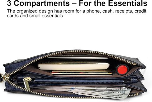 befen Genuine Leather Wristlet Clutch Wallet Purses for Women, Women's Small Multi Pocket Cell Phone Bag with Card Slots in Kuwait