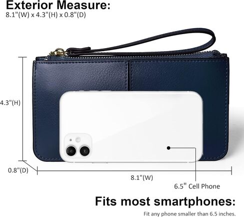 befen Genuine Leather Wristlet Clutch Wallet Purses for Women, Women's Small Multi Pocket Cell Phone Bag with Card Slots in Kuwait