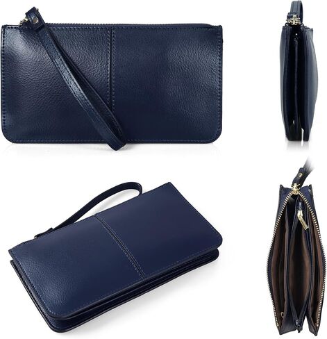 befen Genuine Leather Wristlet Clutch Wallet Purses for Women, Women's Small Multi Pocket Cell Phone Bag with Card Slots in Kuwait