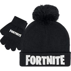 مجموعة قبعة شتوية للأولاد من FORTNITE وقفازات ثلج للأولاد مكونة من قطعتين
