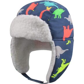 قبعة الصياد الشتوية للبنين والبنات مقاومة للماء دافئة للأطفال الصغار Ushanka قبعات صغيرة من الصوف لعمر 6M-6T