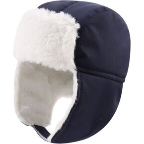 JANGANNSA Waterproof &Windproof Winter Baby Beanie Fleece Lined Kids Trapper Hat Earflap Warm Hat for Boys Girls