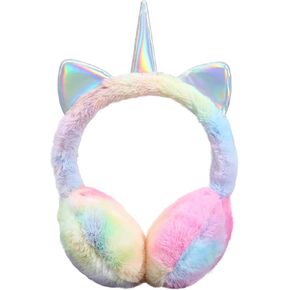Ztl Unicorn Earmuffs for Girls Kids Women Soft Plush Ear Warmers Winter Ear Muffs