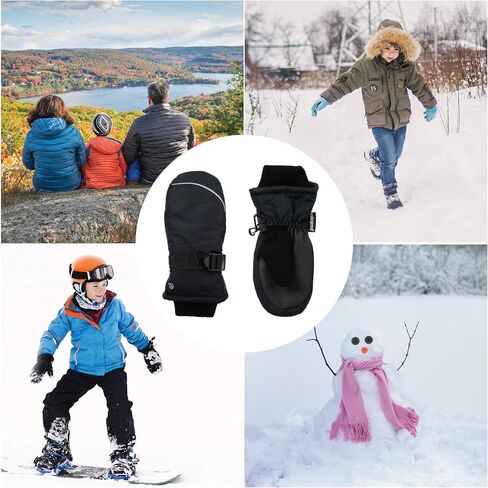 C9 Champion Kids Unisex Cold Weather Windproof and Waterproof Snow and Ski Mitten with Reflective Trim in Saudi Arabia