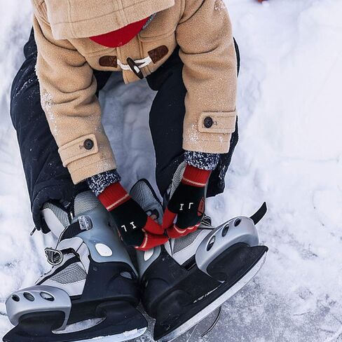 Evridwear Kids Winter Gloves, 3Pairs Knit Warm Stretch Gripper Children Glove for Boys Girls 4-14 Years in Kuwait