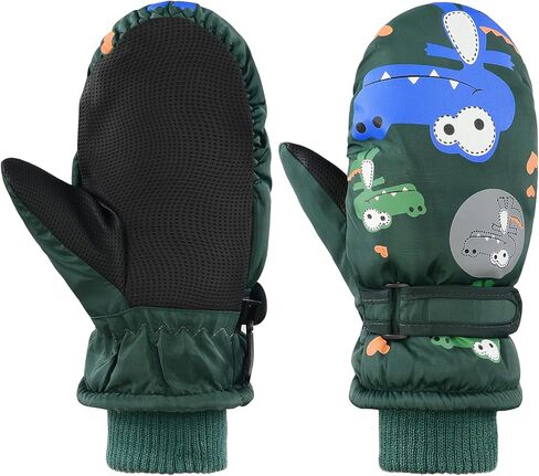 Toddler Winter Mittens Waterproof Boy Ski Gloves Warm Fleece Snow Mitten for Baby Boy Girl Cold Weather in Kuwait