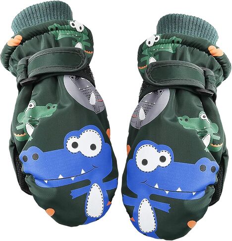 Toddler Winter Mittens Waterproof Boy Ski Gloves Warm Fleece Snow Mitten for Baby Boy Girl Cold Weather in Kuwait
