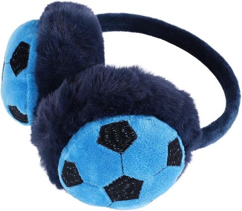 ITODA Soccer Earmuffs for Winter Furry Plush Warm Ear Warmer Outdoor Padded Cold Weather Adjustable Ear Muff Boys Child Cover in Saudi Arabia