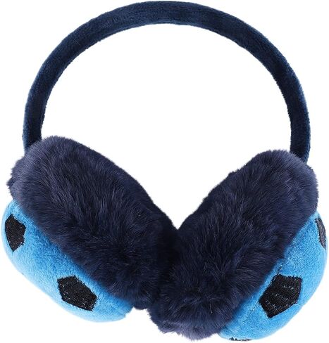 ITODA Soccer Earmuffs for Winter Furry Plush Warm Ear Warmer Outdoor Padded Cold Weather Adjustable Ear Muff Boys Child Cover in Saudi Arabia