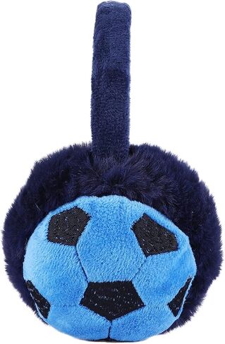 ITODA Soccer Earmuffs for Winter Furry Plush Warm Ear Warmer Outdoor Padded Cold Weather Adjustable Ear Muff Boys Child Cover in Saudi Arabia
