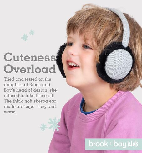Brook + Bay Ear Muffs For Kids - Winter Kids Ear Muffs for Boys & Girls - Plush Animal Earmuffs - Cozy Ear Warmers for Kids in Kuwait