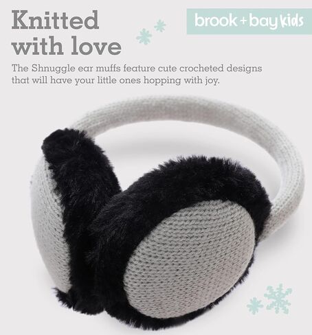 Brook + Bay Ear Muffs For Kids - Winter Kids Ear Muffs for Boys & Girls - Plush Animal Earmuffs - Cozy Ear Warmers for Kids in Kuwait