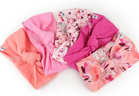 عصابة رأس معقودة من القطن العضوي متعددة الاستخدامات للنساء من HonestBaby، 5 عبوات Wild Thang Too، مقاس واحد أمريكي in Kuwait