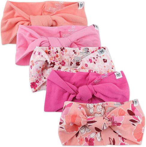 عصابة رأس معقودة من القطن العضوي متعددة الاستخدامات للنساء من HonestBaby، 5 عبوات Wild Thang Too، مقاس واحد أمريكي in Kuwait
