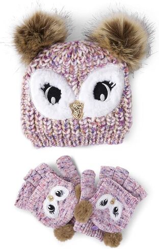 The Children's Place Girls' 2 Piece Set Winter Hat and Fingerless Kids Gloves in Saudi Arabia