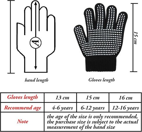 Cooraby 9 Pairs Kids Anti-skid Magic Gloves Winter Warm Stretchy Knit Gloves for Boys or Girls in Saudi Arabia