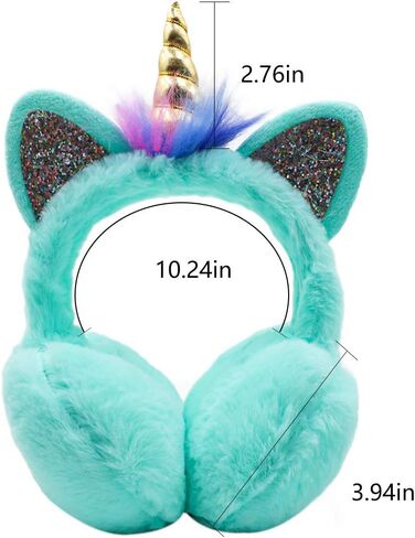 Ztl Unicorn Earmuffs for Girls Kids Women Soft Plush Ear Warmers Winter Ear Muffs in Kuwait