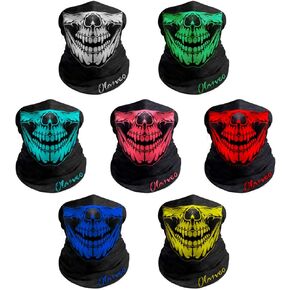 Outdoor Half Face Masks Seamless Tube Skull Sports Face Mask Half Dust-Proof Windproof Motorcycle Bicycle Bike Face Mask Multifunctional for Hiking Camping Climbing Fishing Hunting