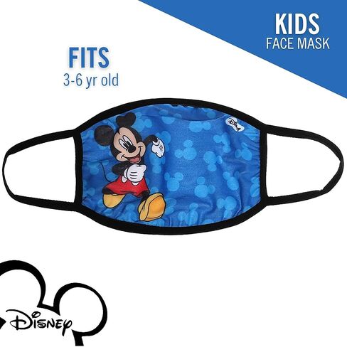 Concept One Disney's Mickey Mouse Running Gathered Face Mask for Kids, 6 Pack Blue in Kuwait
