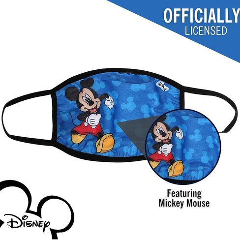 Concept One Disney's Mickey Mouse Running Gathered Face Mask for Kids, 6 Pack Blue in Kuwait