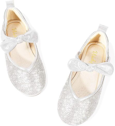 Walofou Flower Girls Dress Shoes Wedding Party Heel Mary Jane Princess Shoes Flats for Kid Toddler in Kuwait