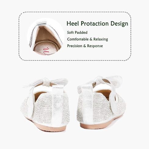 Walofou Flower Girls Dress Shoes Wedding Party Heel Mary Jane Princess Shoes Flats for Kid Toddler in Kuwait