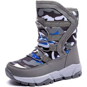 BODATU Boys Snow Boots Outdoor Waterproof Winter Kids Shoes