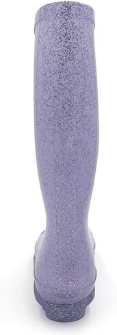 Amoji Gril Glitter سهل الارتداء أحذية المطر المطاطية المقاومة للماء (طفل صغير/طفل كبير) in Saudi Arabia
