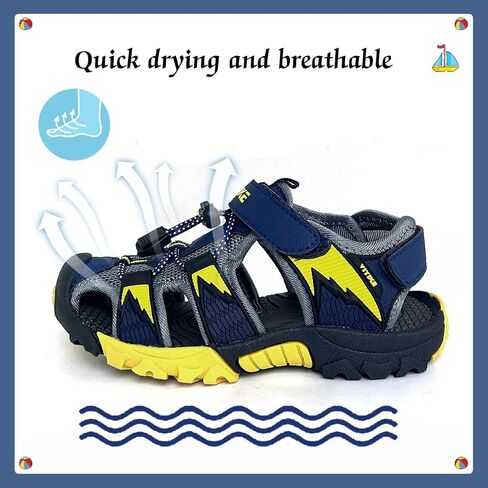 VITUOFLY Kids Sandals Boys Outdoor Hiking Sports Sandal Girls Pool Beach Shoes Summer Water Shoe Sneakers in Kuwait