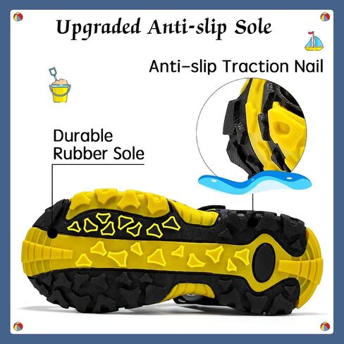 VITUOFLY Kids Sandals Boys Outdoor Hiking Sports Sandal Girls Pool Beach Shoes Summer Water Shoe Sneakers in Kuwait