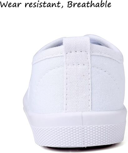 حذاء رياضي قماشي خفيف الوزن سهل الارتداء للاطفال الاولاد والبنات الصغار، حذاء رياضي ابيض كاجوال لطيف على البشرة للمشي والجري (للاطفال الصغار/الاطفال الصغار/الاطفال الكبار) in Kuwait