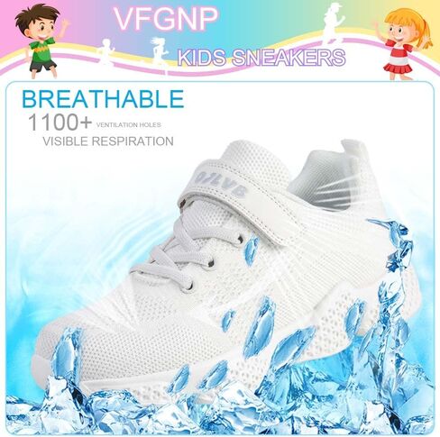 VFGNP Sneakers for Boys and Girls, Kids Tennis Running Shoes, Lightweight Breathable Sport Athletic Shoe in Kuwait