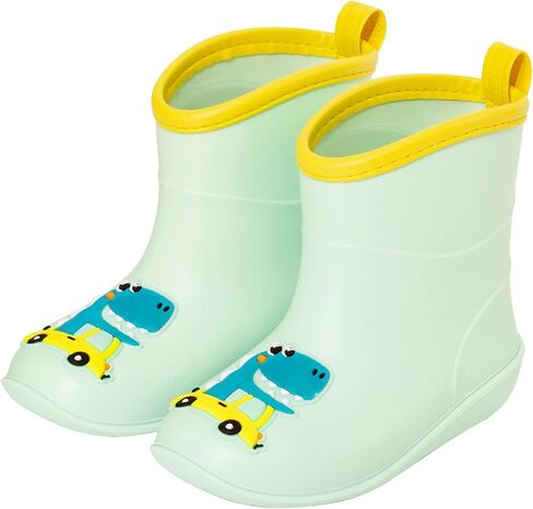 Toddler Kids Rain Boots Baby Rain Shoes Children Easy On Waterproof Boots for Boys and Girls in Kuwait