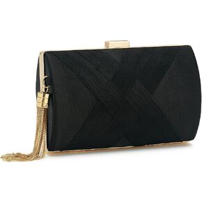 WEIMZC Women Clutch Bag Evening bag Fringed Evening Handbag,Lady Party Wedding Clutch Purse Chain Shoulder Cross Body Bag in Saudi Arabia