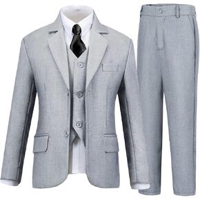 Boys Suits 5 Piece Formal Suit Set Slim Fit Formal Dress Clothes Ring Bearer Outfit for Kids in Saudi Arabia