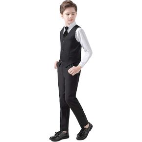 Boys Suits 5 Piece Slim Fit Suit for Kids Formal Ring Bearer Suits