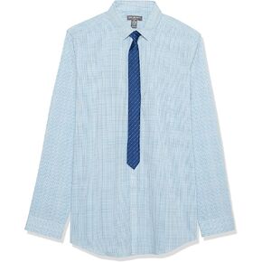 Van Heusen Boys' Big Long Sleeve Collared Button-Down Dress Shirt and Tie Set in Saudi Arabia
