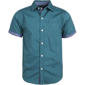 Ben Sherman Boys' Button Down Shirt - Casual Short Sleeve Woven Shirt - Kids' Collared Shirt for Boys (8-18) in Kuwait