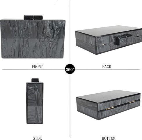 Menurra Acrylic Clutch Purse Marble Evening Bag Handbag for Women Wedding Prom Party Bride in Kuwait