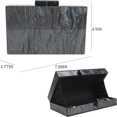 Menurra Acrylic Clutch Purse Marble Evening Bag Handbag for Women Wedding Prom Party Bride in Kuwait